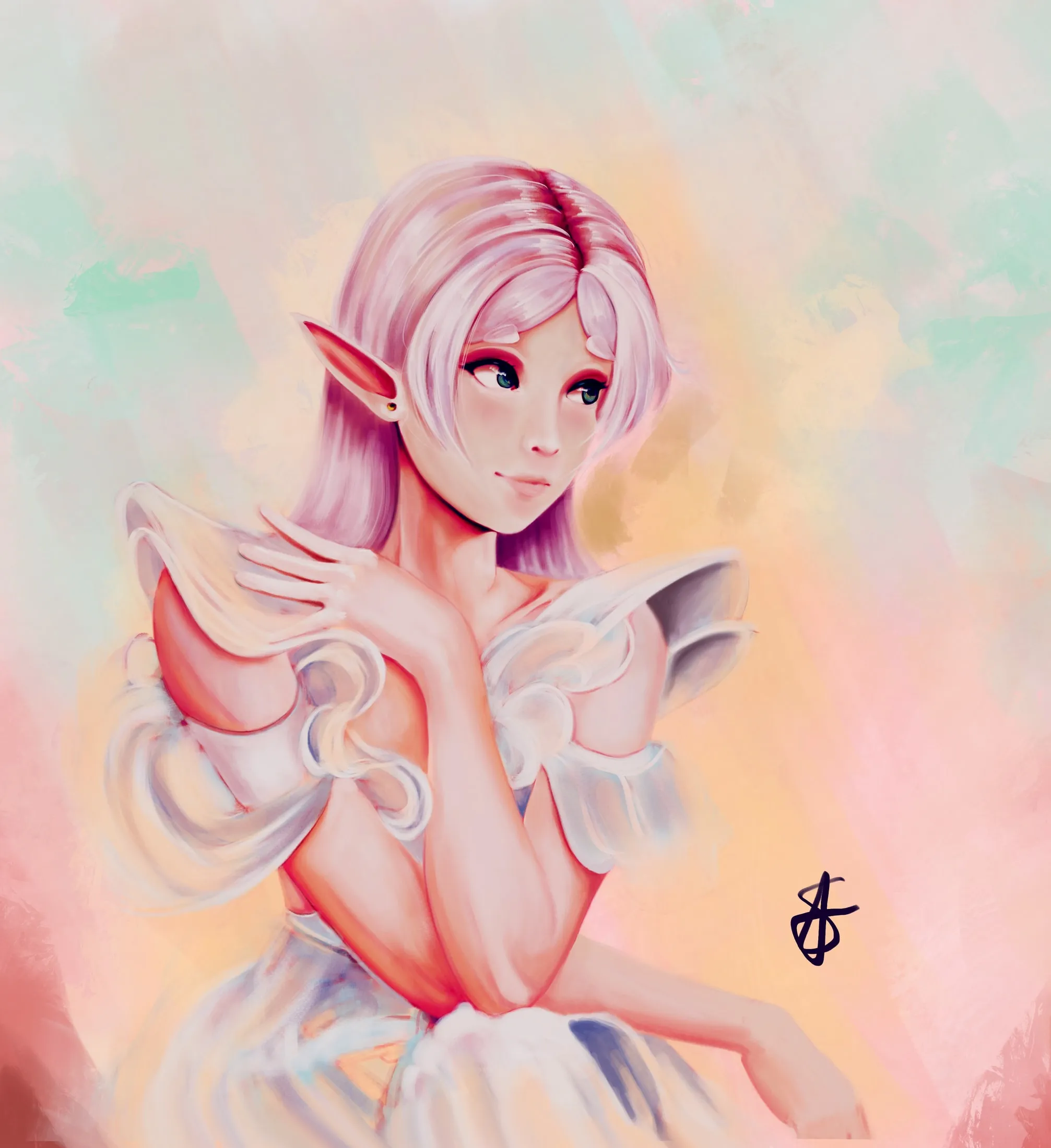 Elfa in Rosa — Digital, Photoshop, 2024